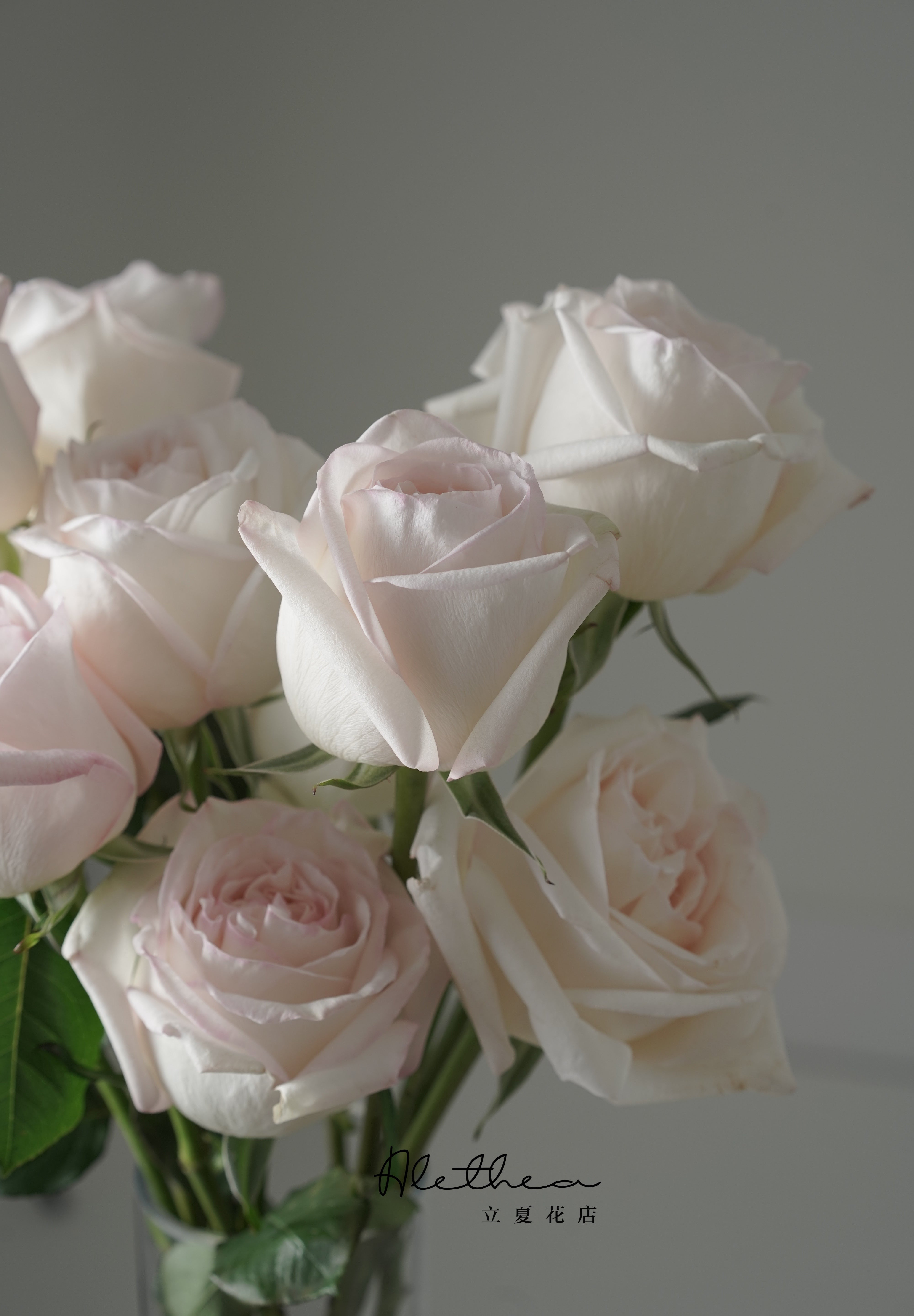 Alethea Vase Arrangement - Austin Garden Rose Pink