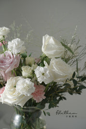 Alethea Vase Arrangement - Pink/White