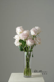 Alethea Vase Arrangement - Austin Garden Rose Pink