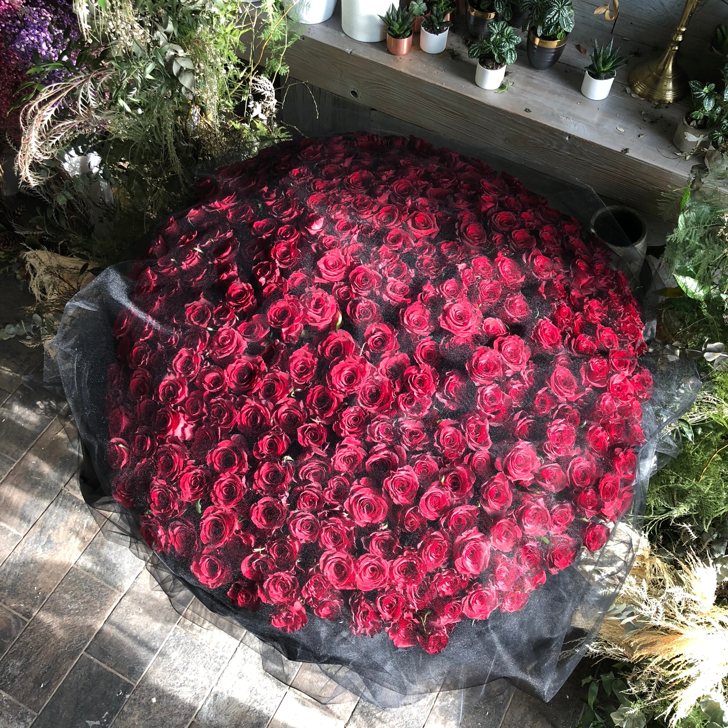 Alethea Chiffon Bouquet - Paris Red