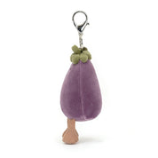 Vivacious Eggplant Bag Charm Jellycat