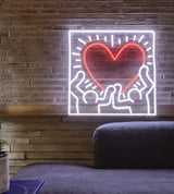 Yellowpop - 'Radiant Heart' Keith Haring LED Art