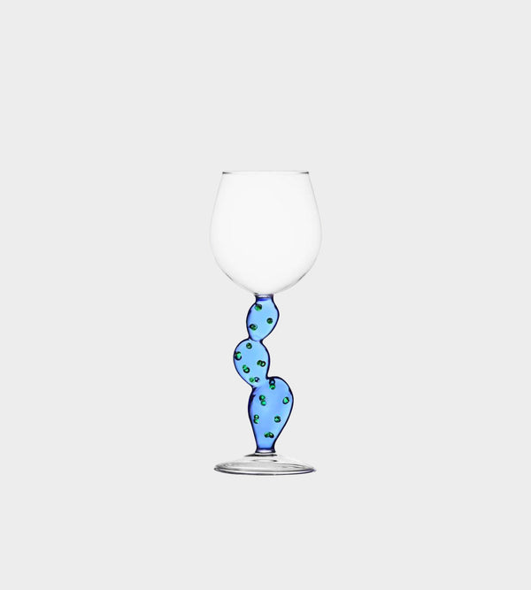Cactus Wine Glass L. Blue